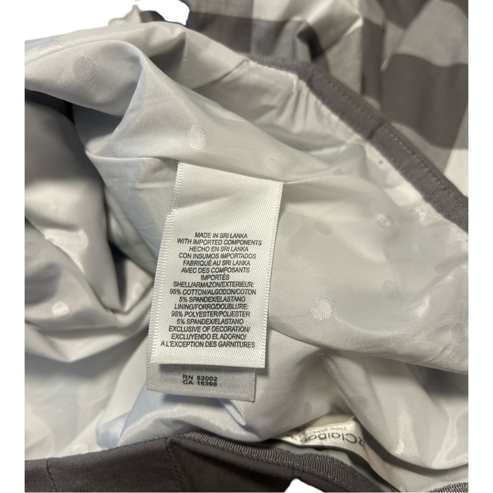 NWT Liz Claiborne Gray Checkered Pleated Mini Skirt Size 14 | Preppy Y2K A-Line - Picture 6 of 7